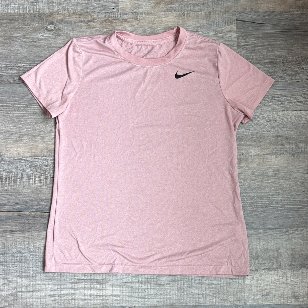 Nike Women's Dr Fit Blush Pink Athletic Short Sleeve Tee